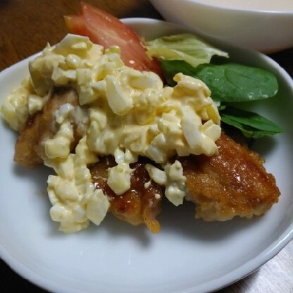 揚げずに焼いて作ったチキン南蛮♪簡単で美味しくできました！